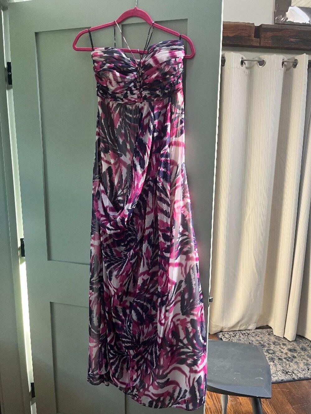 Summer Maxi Dress - Wayne Cooper Design - Size US4 /AU8 Pink/Blue/White